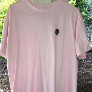 Embroidered rose tee